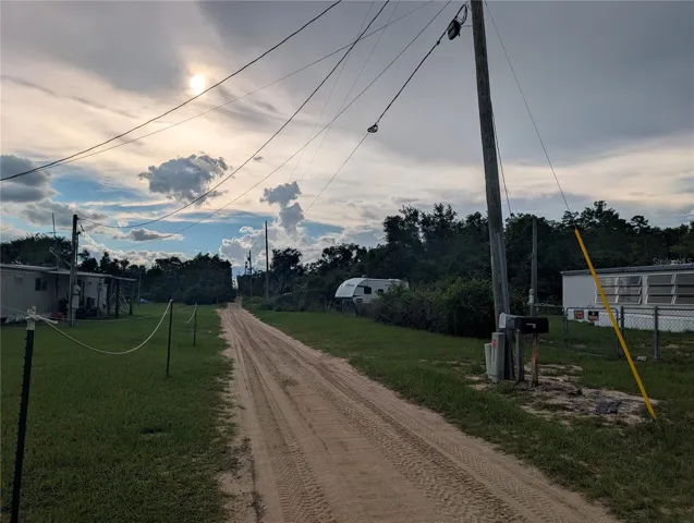 Road in front of the property