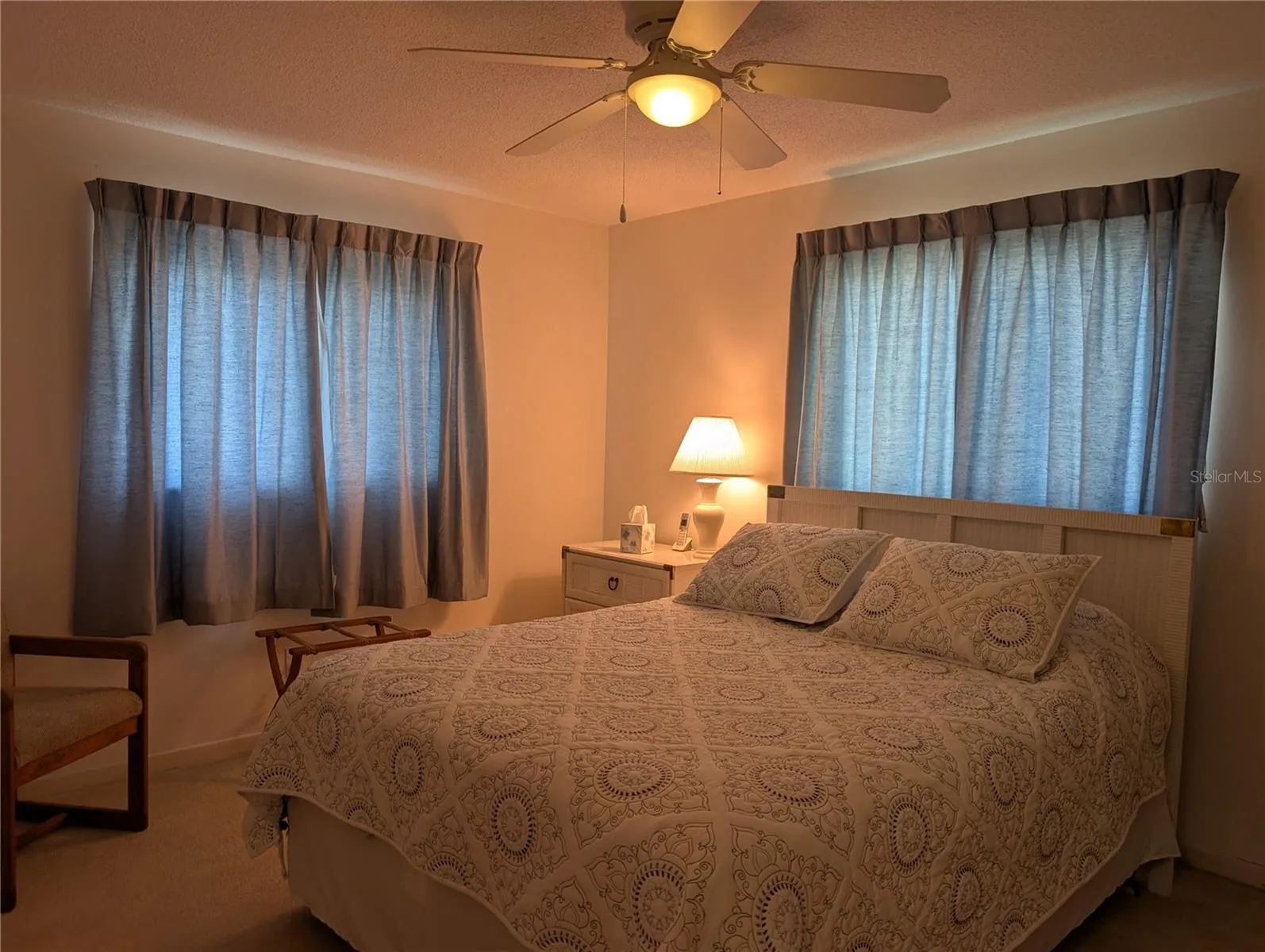 Two updated windows provide natural light and airflow.