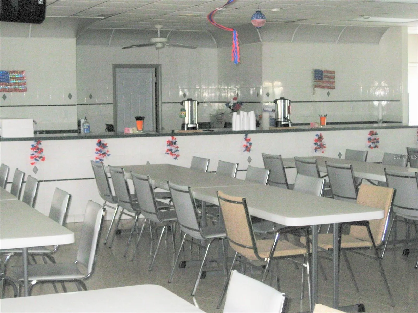 Clubhouse kitchen and community room.