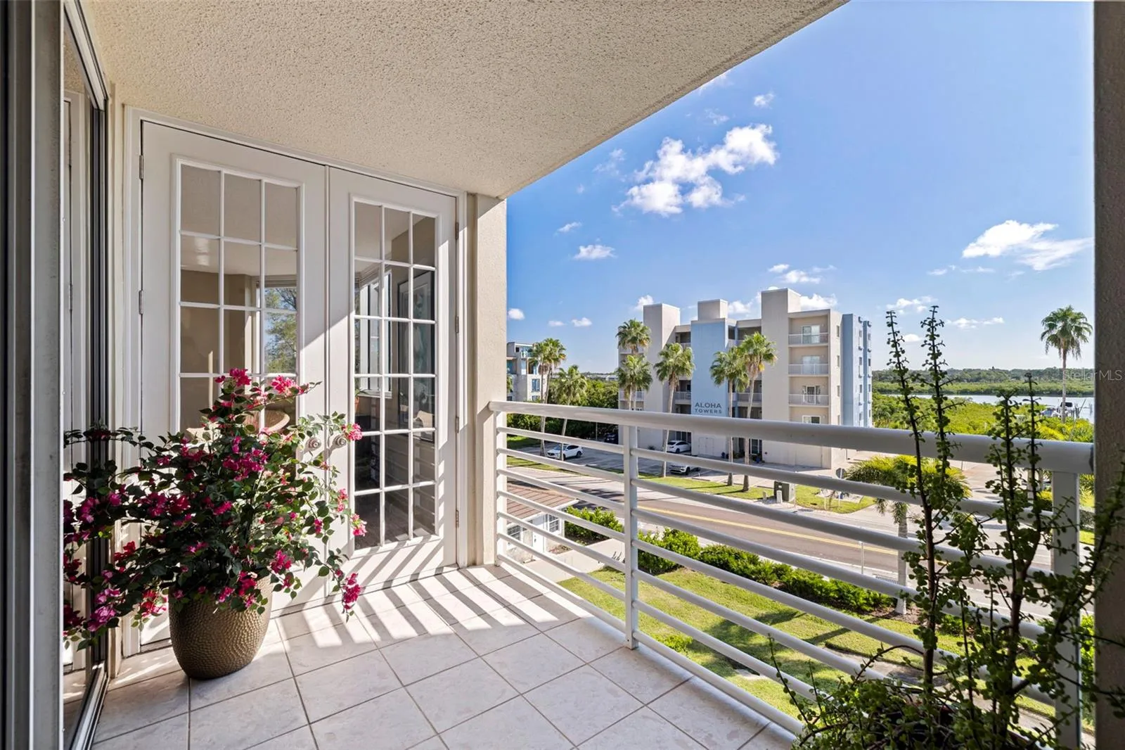 Front balcony overlooking the Intercoastal and Gulf Blvd.