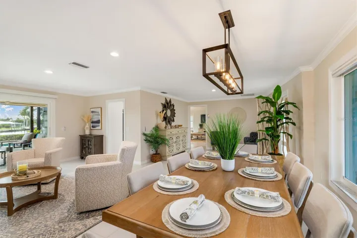 Multiple Dining and Living Areas offering flexibility