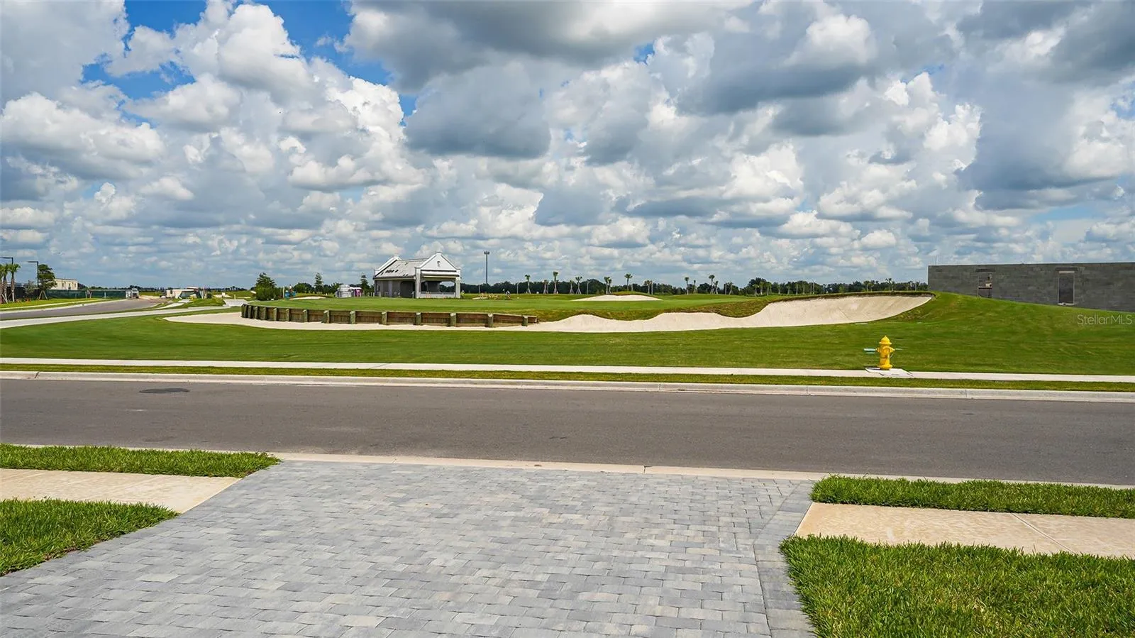 Front yard golf course view.