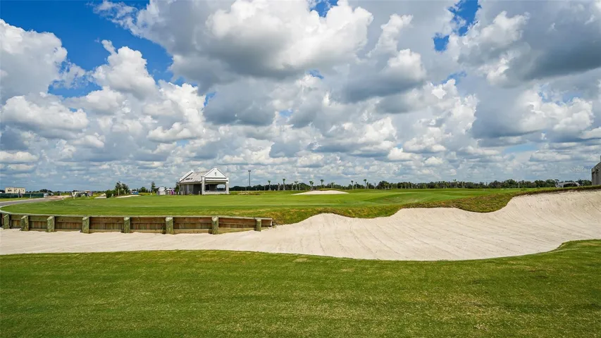 Front yard golf course view.