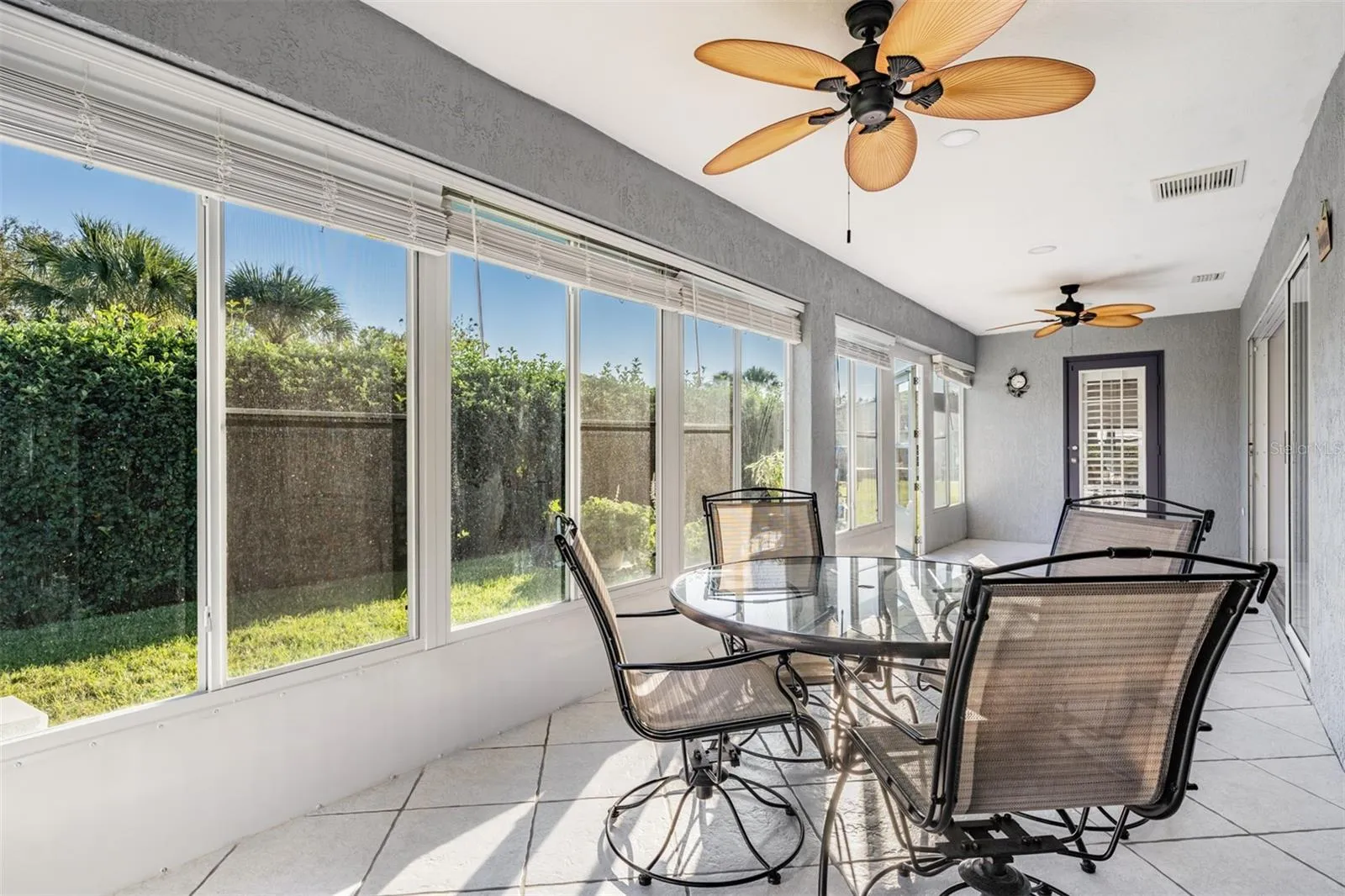 Florida room with privacy