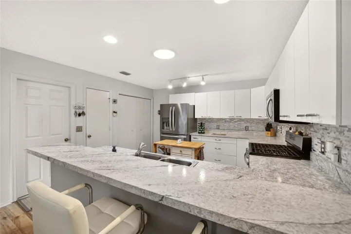Solar Tube allows bright natural light into the kitchen