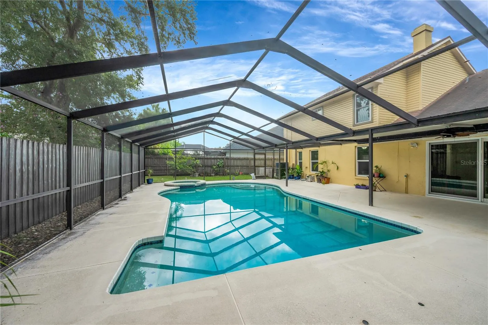 This is a deep pool heated by a propane heater connected to a propane tank on the south east side yard. (Tank is owned - not leased)