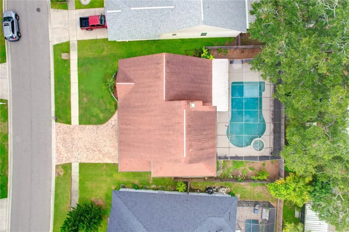 Aerial view of lot.