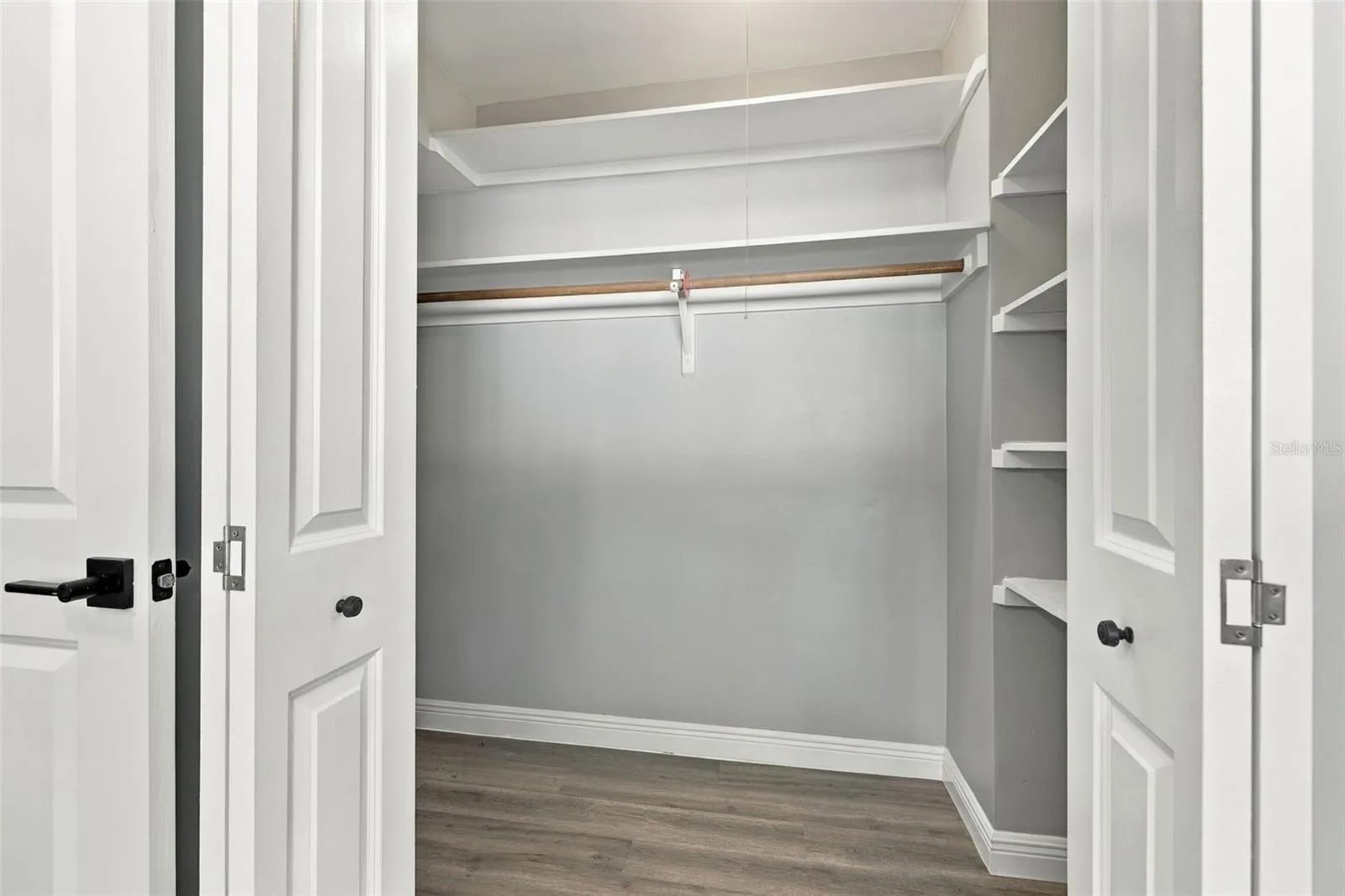 Spacious walk-in closet.