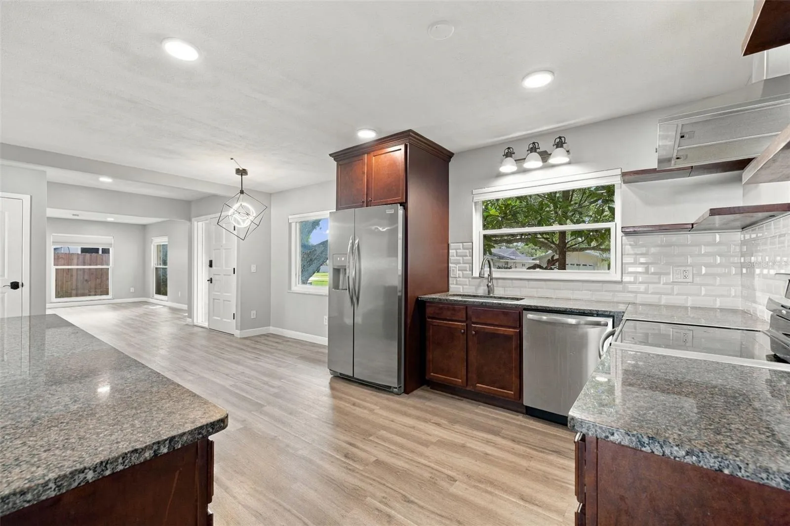 Plenty of space for a eat-in table adjacent to the kitchen.