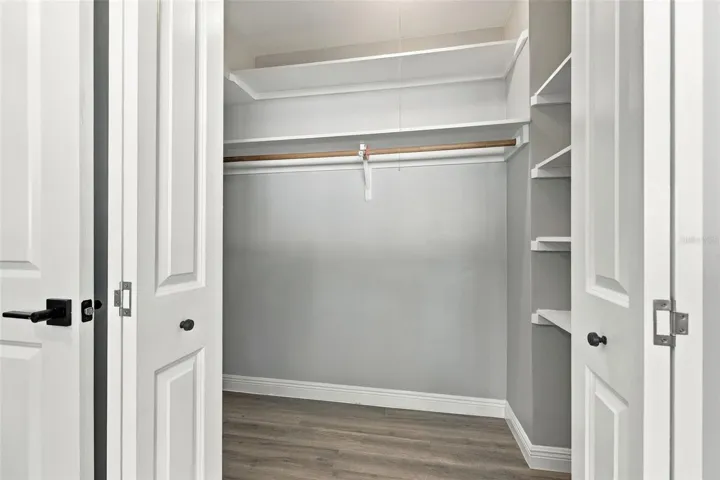 Spacious walk-in closet.