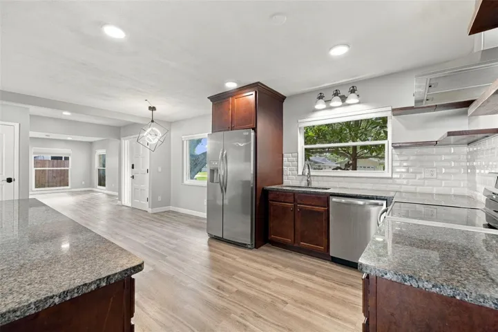 Plenty of space for a eat-in table adjacent to the kitchen.
