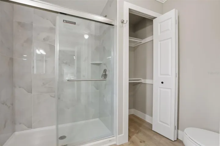 Brand New 2 x4 ' Porcelain Shower and "HIS" Closet