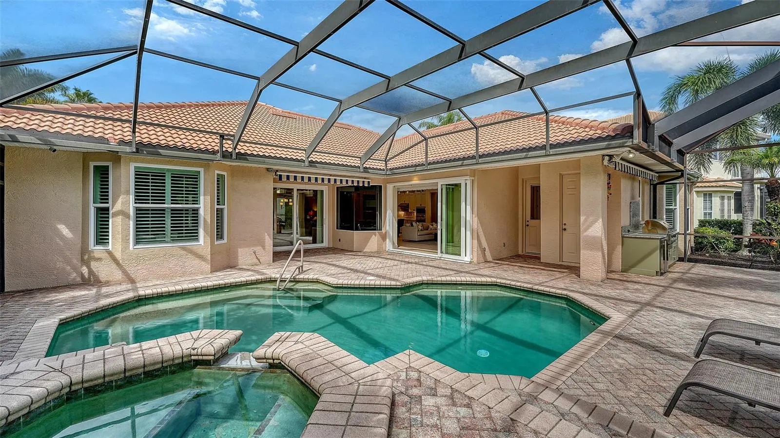 Resort style pool and spa