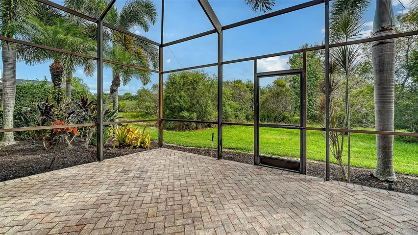 Spacious paver lanai