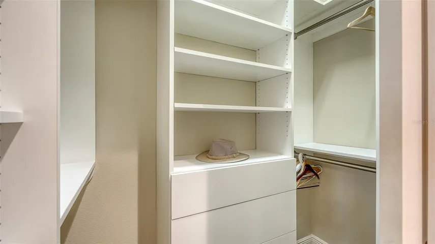 2nd master closet with custom built in