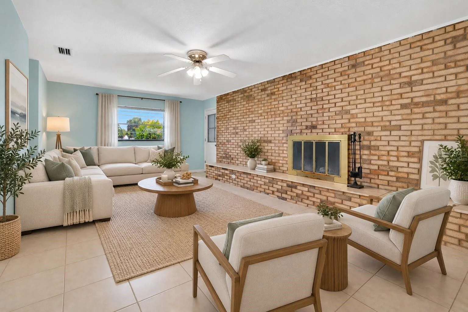 Virtually Staged Living Room