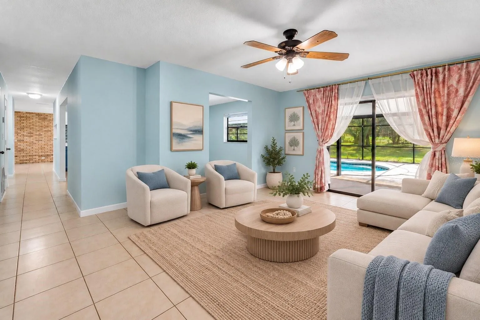 Virtually Staged Living Room