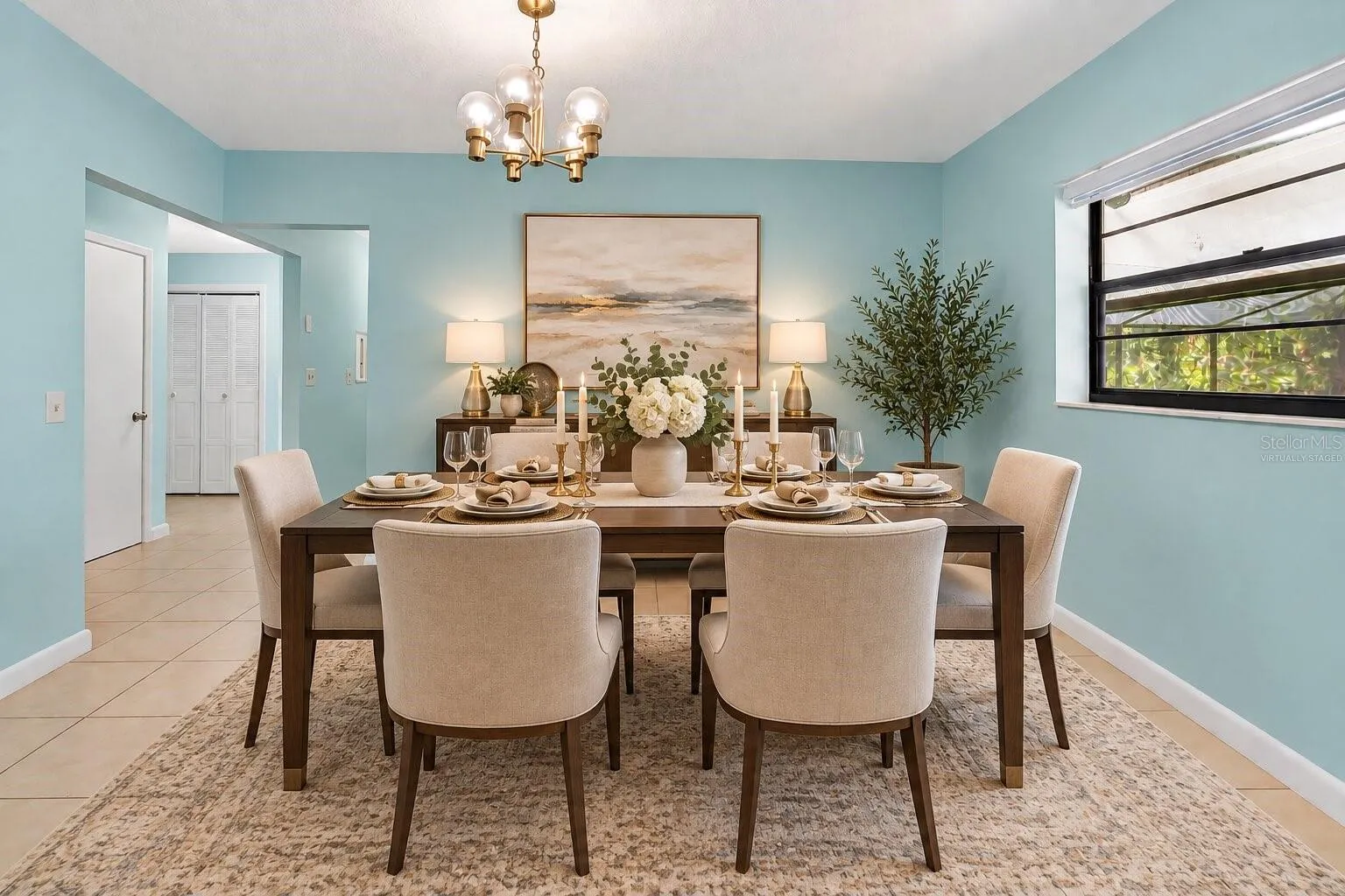 Virtually Staged Dining Room