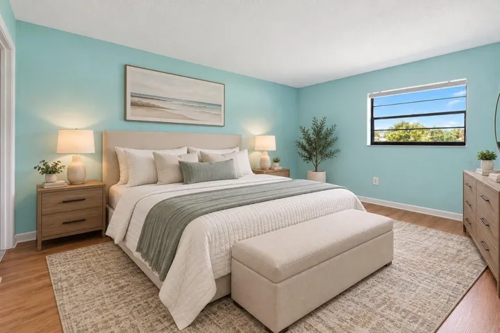 Virtually Staged Primary Bedroom