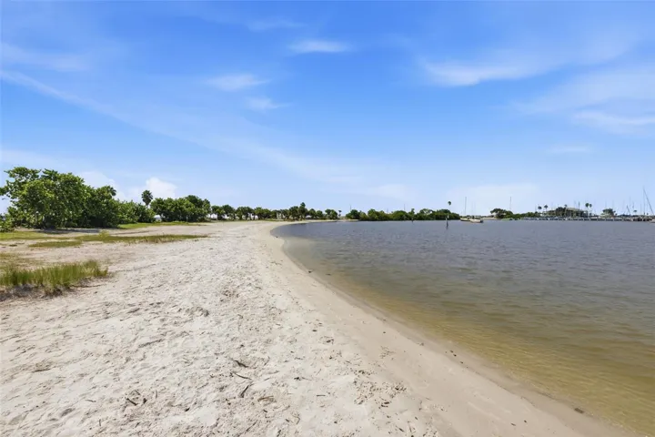 The basin beach is an excellent place to watch the sunset over Tampa Bay.