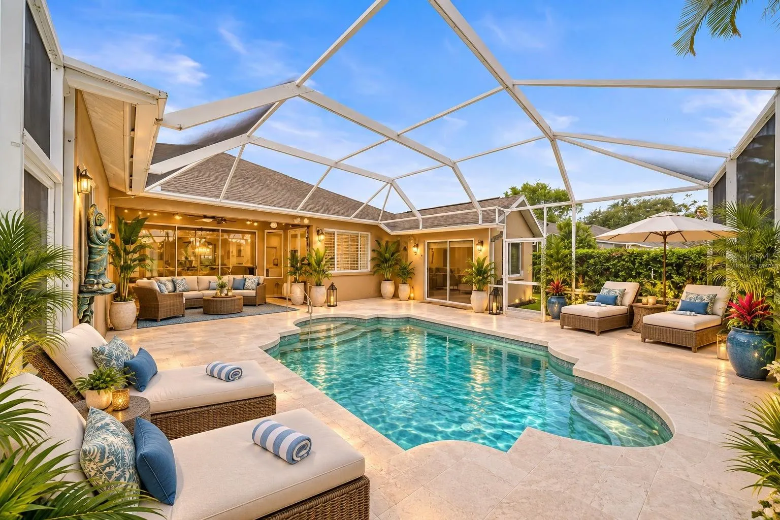Virtually Staged Pool/Lanai