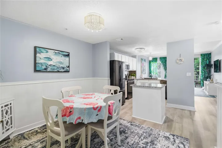 Light and airy dining area