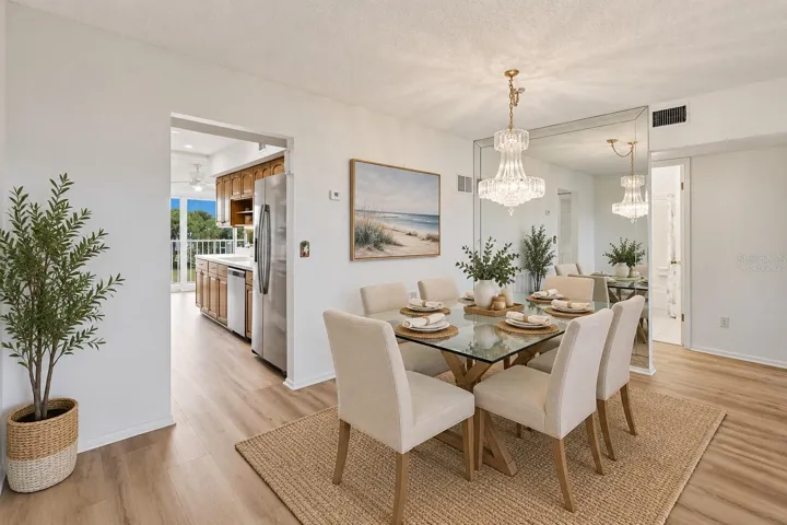 Dining / Living room combo - virtually staged