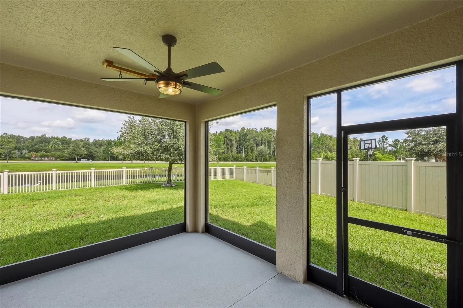 Covered and screened lanai