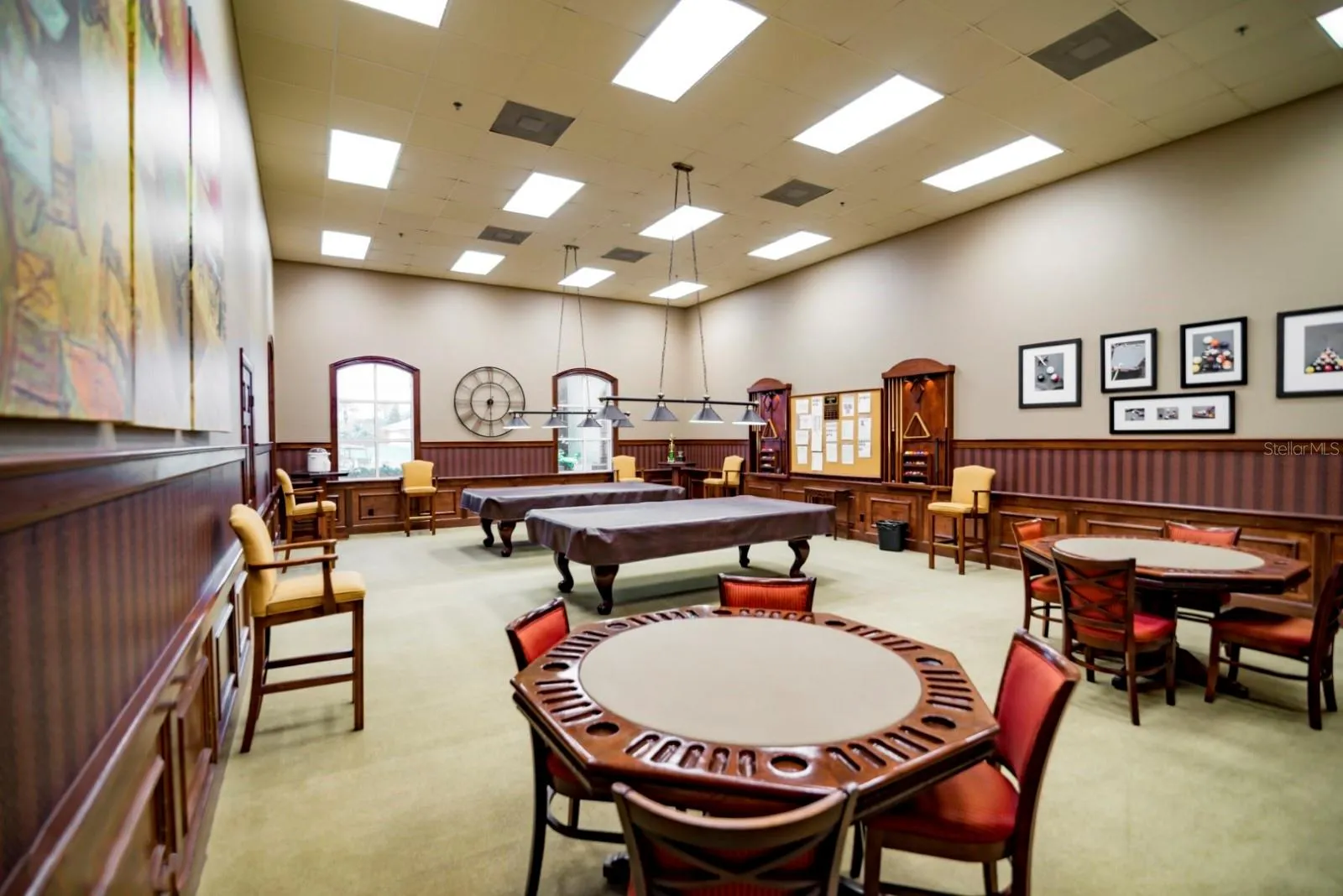 The main clubhouse poker and billiards room.