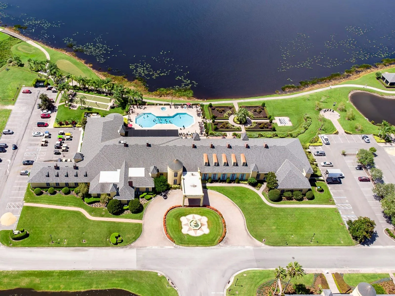 The main clubhouse is located on the shores of Lake Ashton and boasts spectacular grounds.