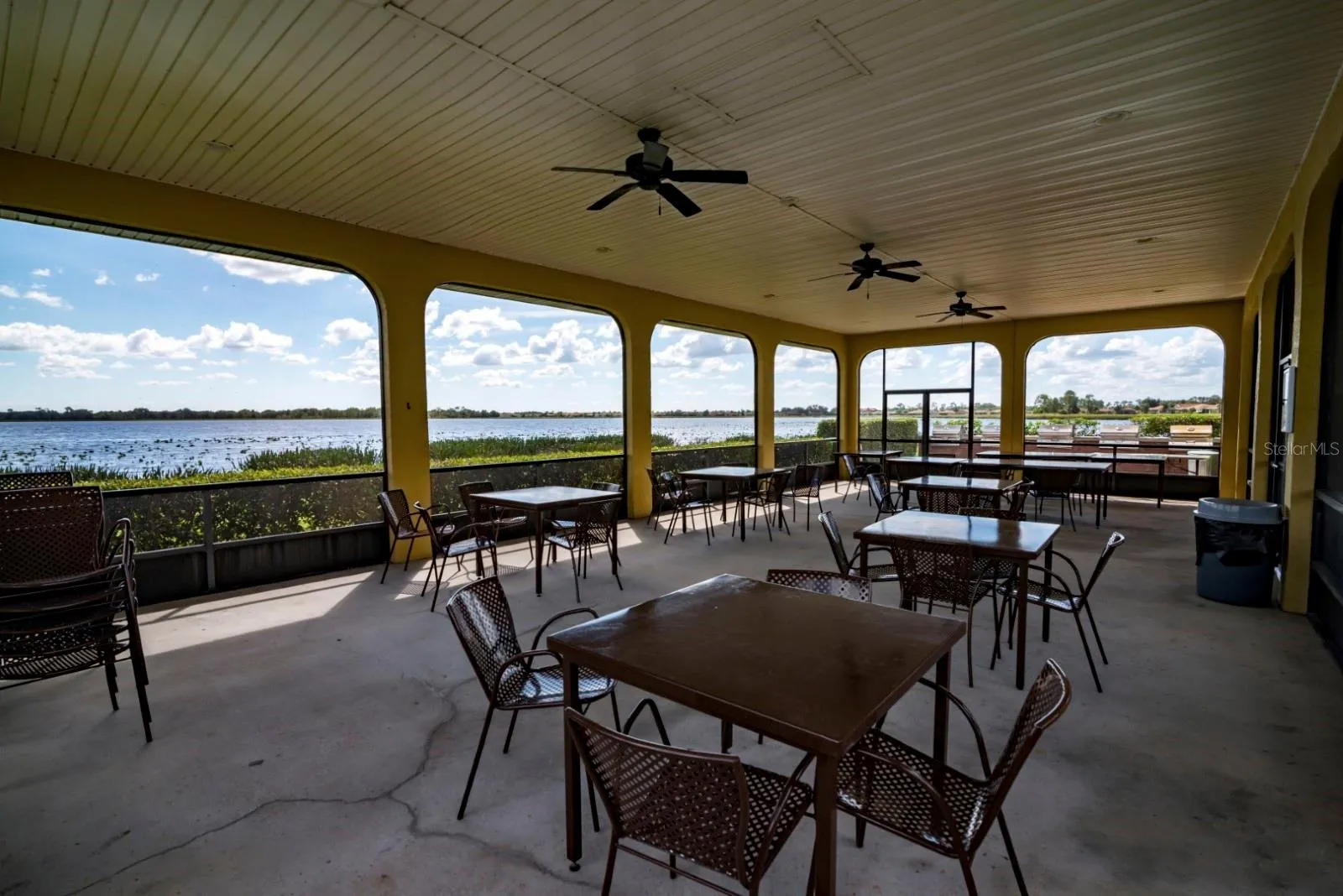 The screened gazebo on the main clubhouse grounds has gas grills available for resident use.
