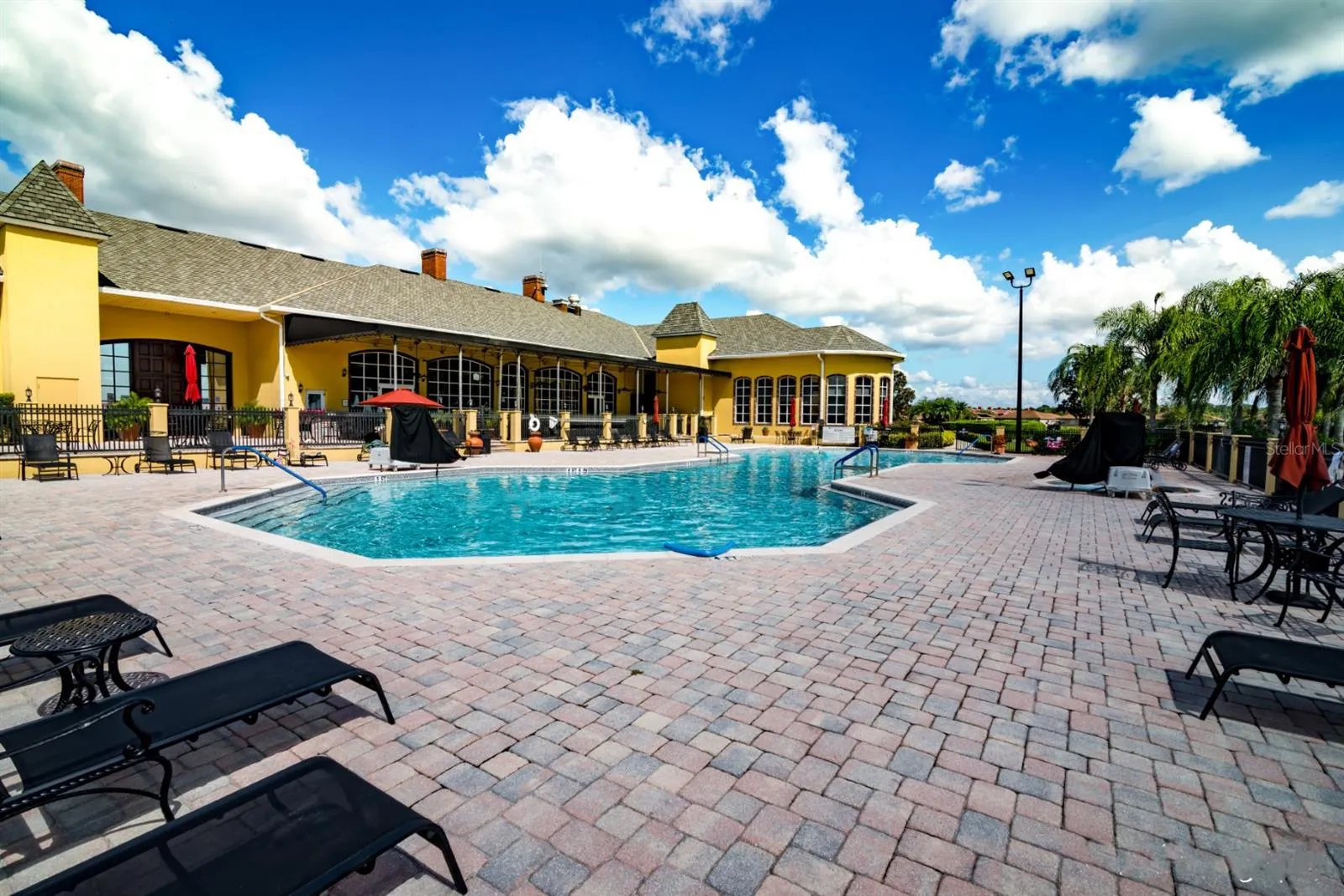 The main clubhouse pool has a spa.