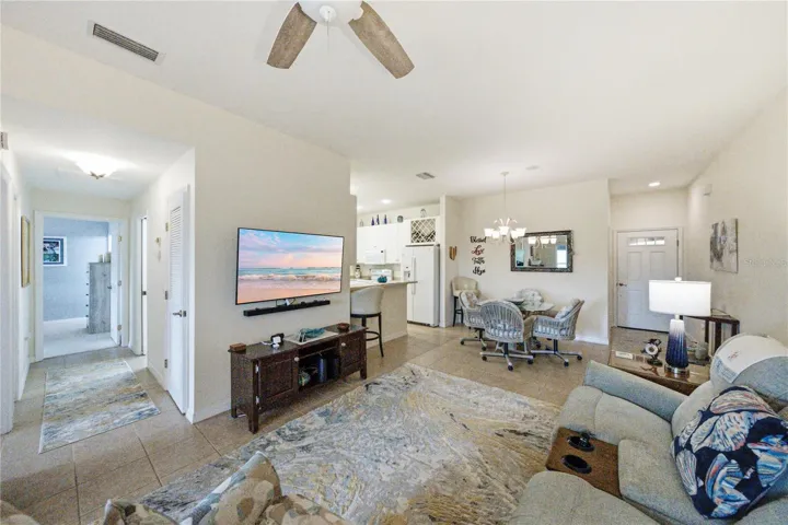 The view from the lanai shows the extremely efficient use of space in this condo unit.