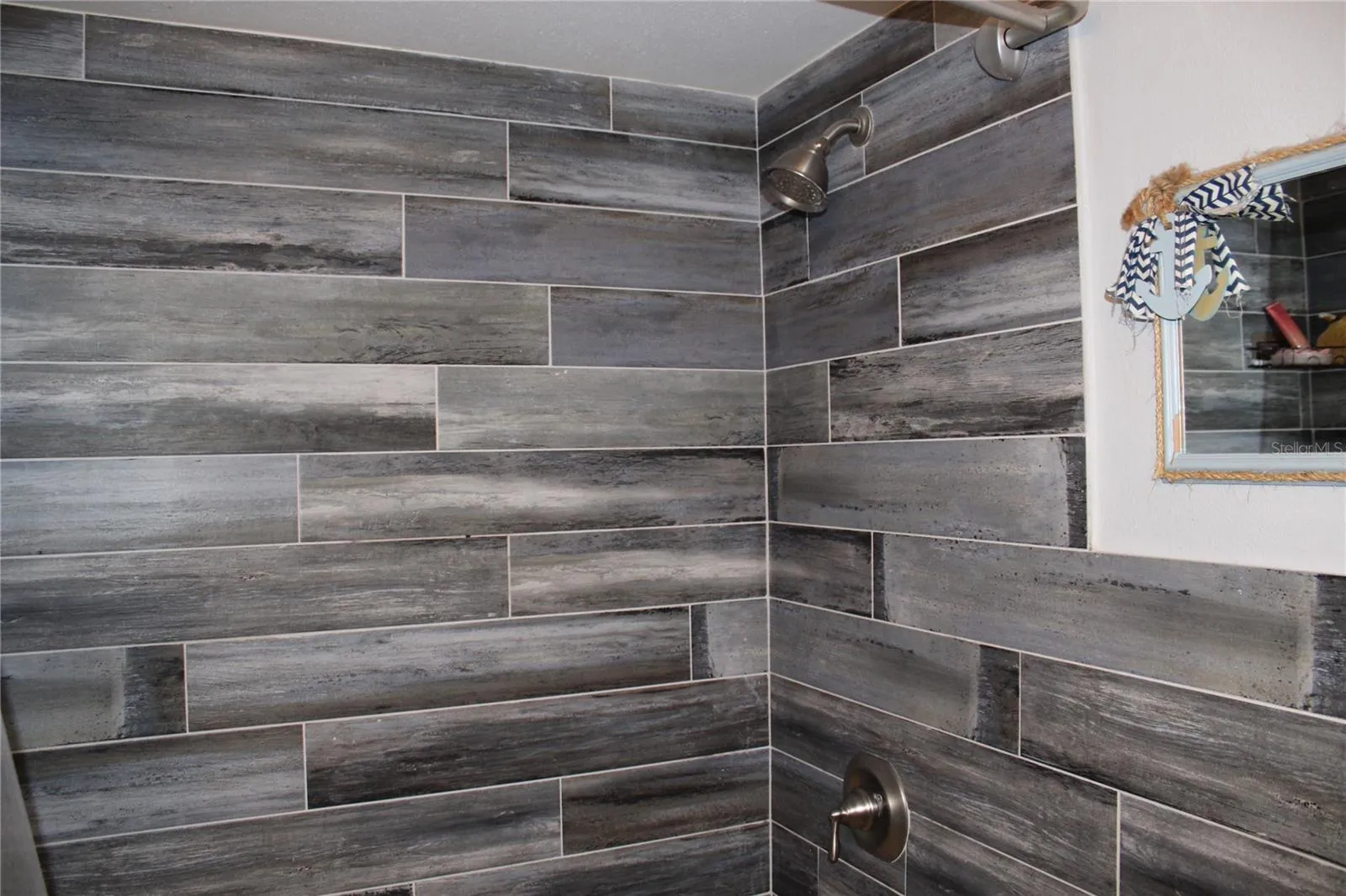 Beautiful tiled guest bath