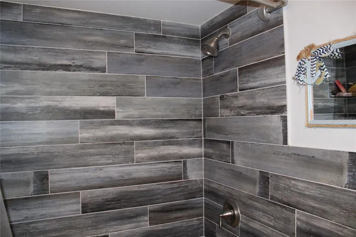 Beautiful tiled guest bath