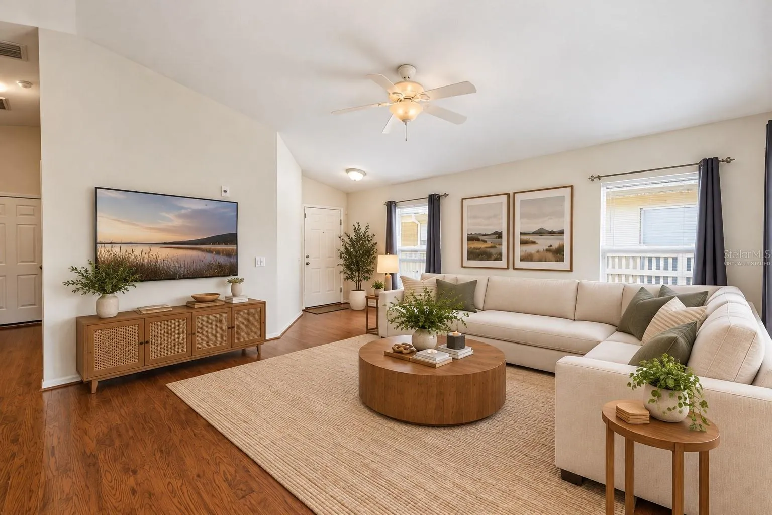 Virtually Staged Living Room
