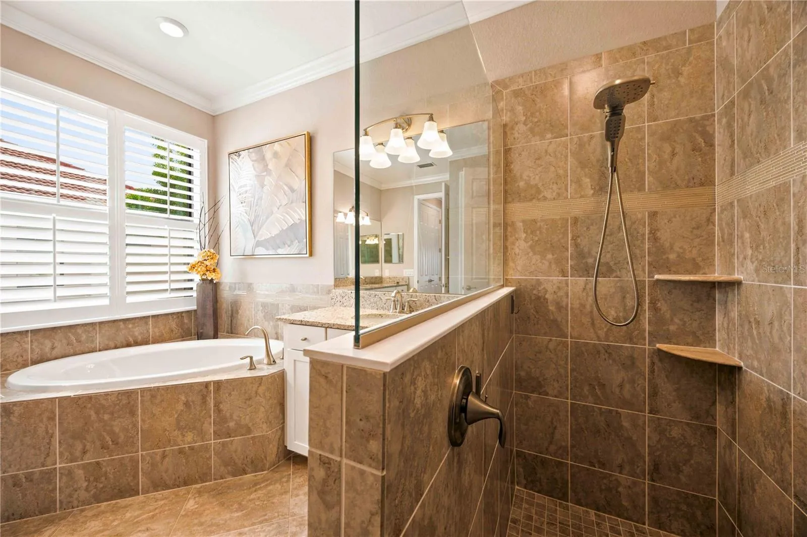 Ensuite Bath, soak tub, shower