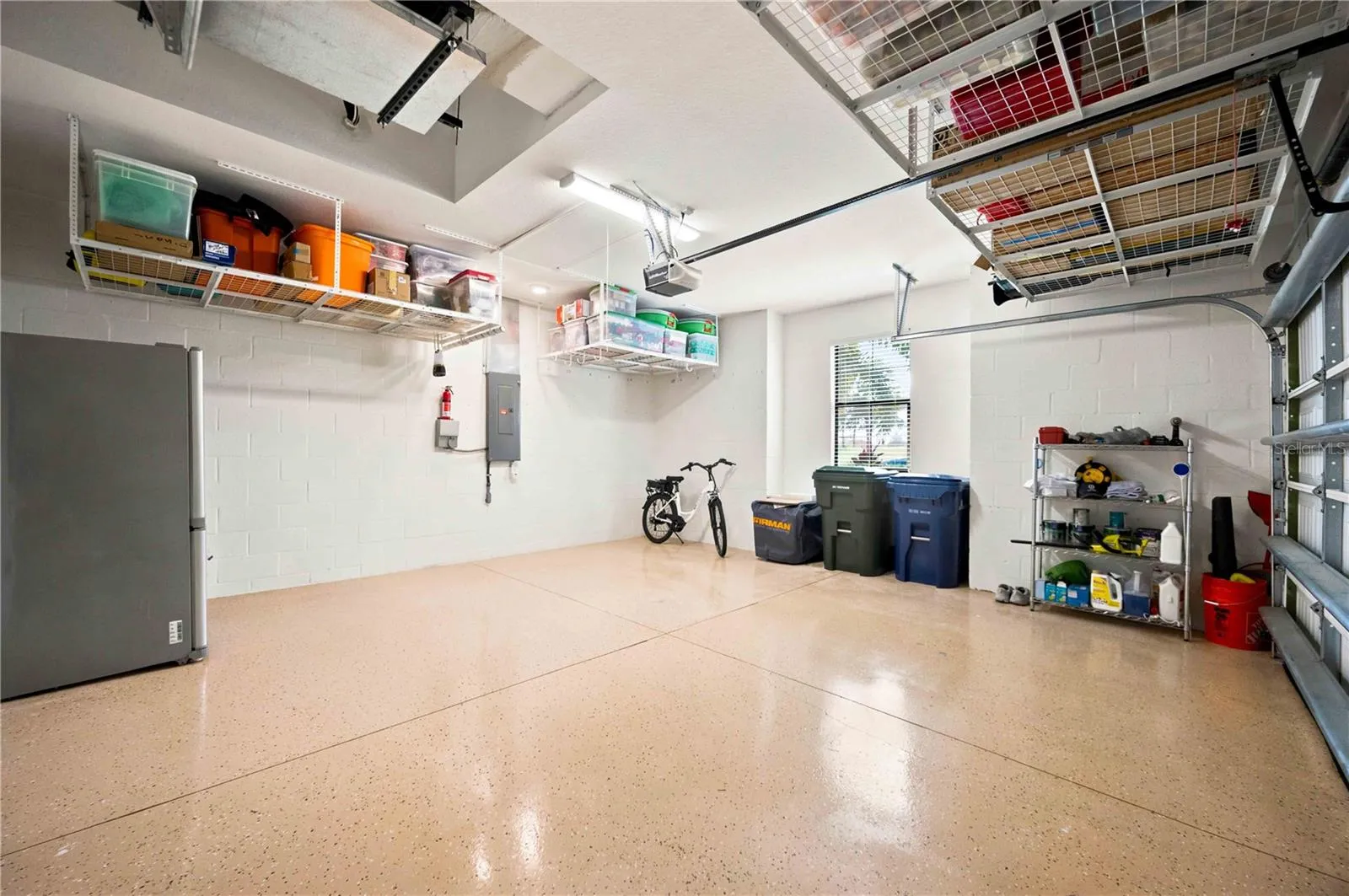 Ample storage in the garage