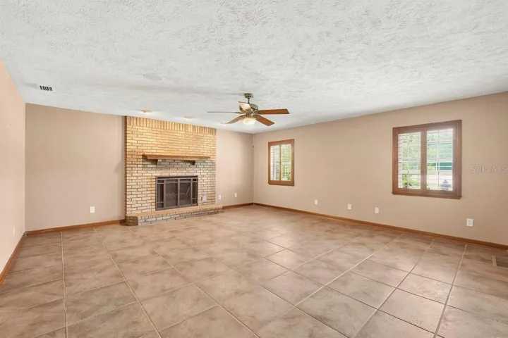 Virtually stage Living room with Gas Fireplace