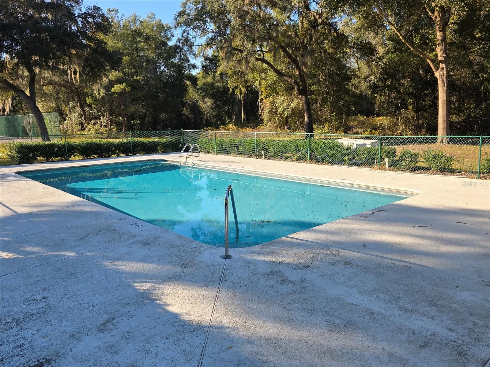 The swimming pool for residents only