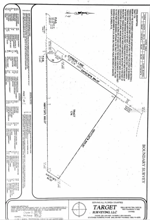 Survey for 14020 Cypress Ln Wimauma Fl