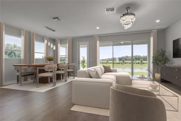 Virtually Staged- Living Room/Dining Room