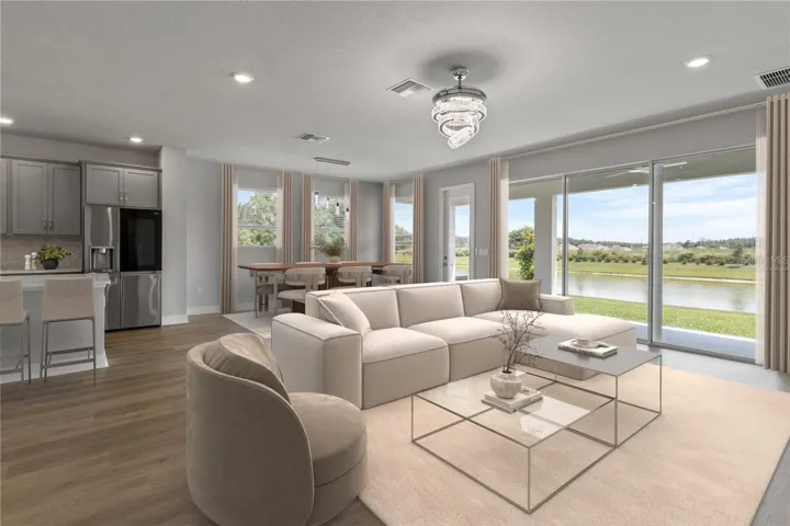 Virtually Staged- Living Room/Dining Room