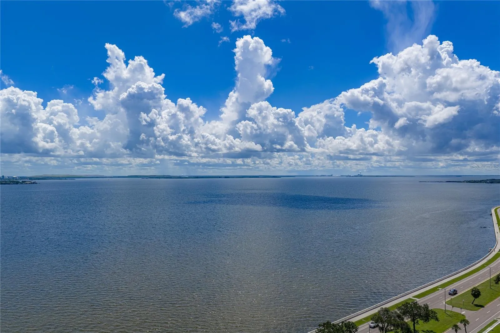 Exterior drone water view from unit