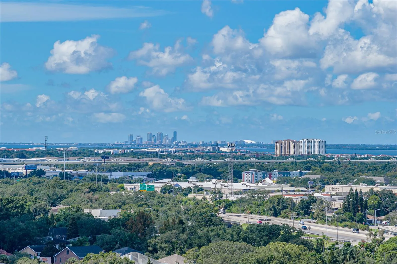 Exterior drone Saint Petersburg view from unit