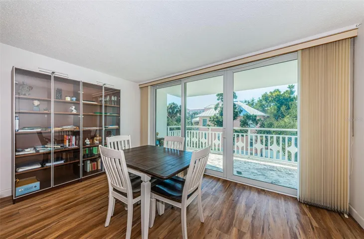 Dining area with Sliding Glass door to the balcony