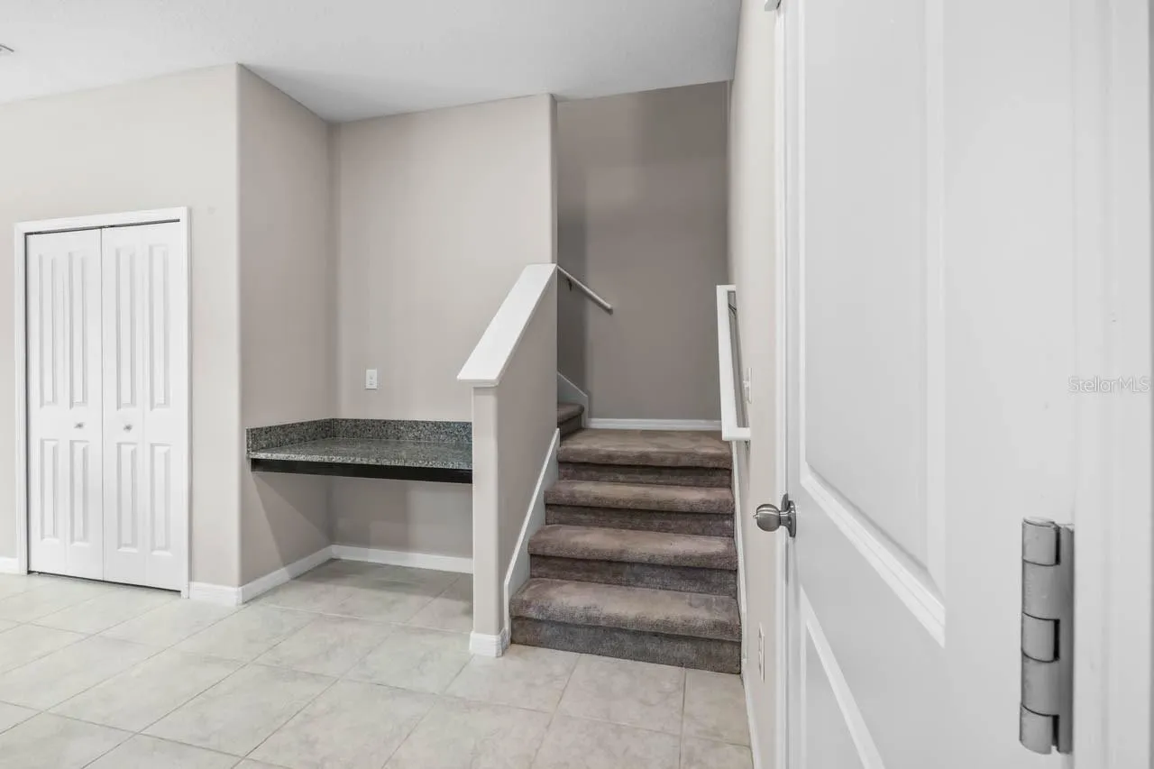Desk Area &amp; Stairs