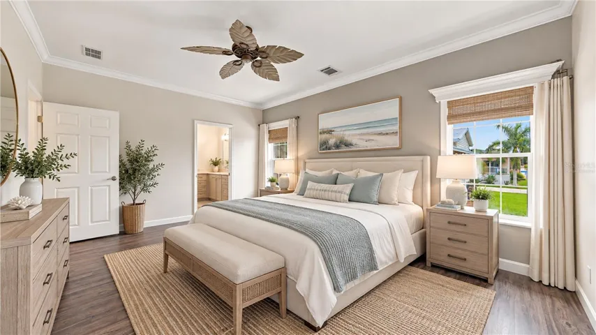Virtually Staged Primary Bedroom