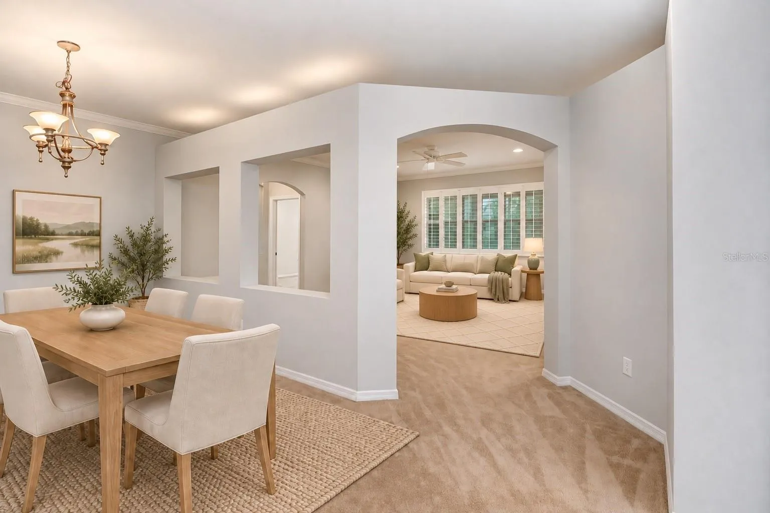 Dining Room heading into Family Room