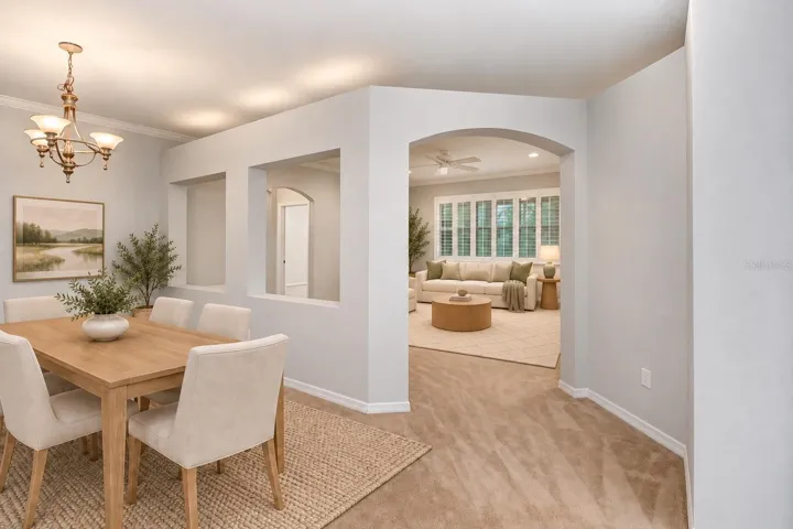 Dining Room heading into Family Room